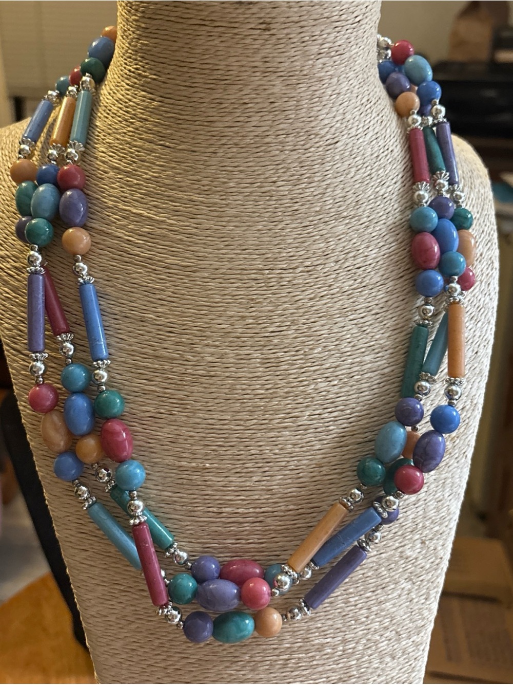 Colorful Multi-Strand Beaded Necklace - Women Jewelry
